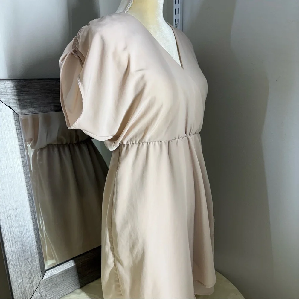 H&M Cream Dolman Sleeve V-Neck Sundress